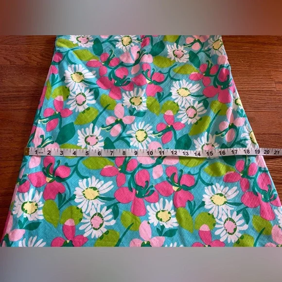 🌸Lilly Pulitzer Dress Girls 16 One Shoulder Shorely Blue Portrait of a Picnic - Picture 11 of 12